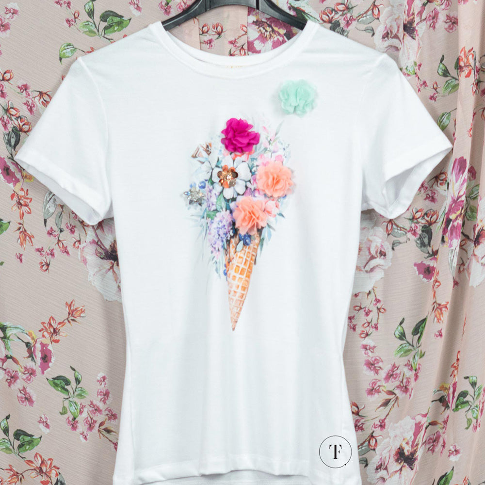 T-Shirt Branca Gelado