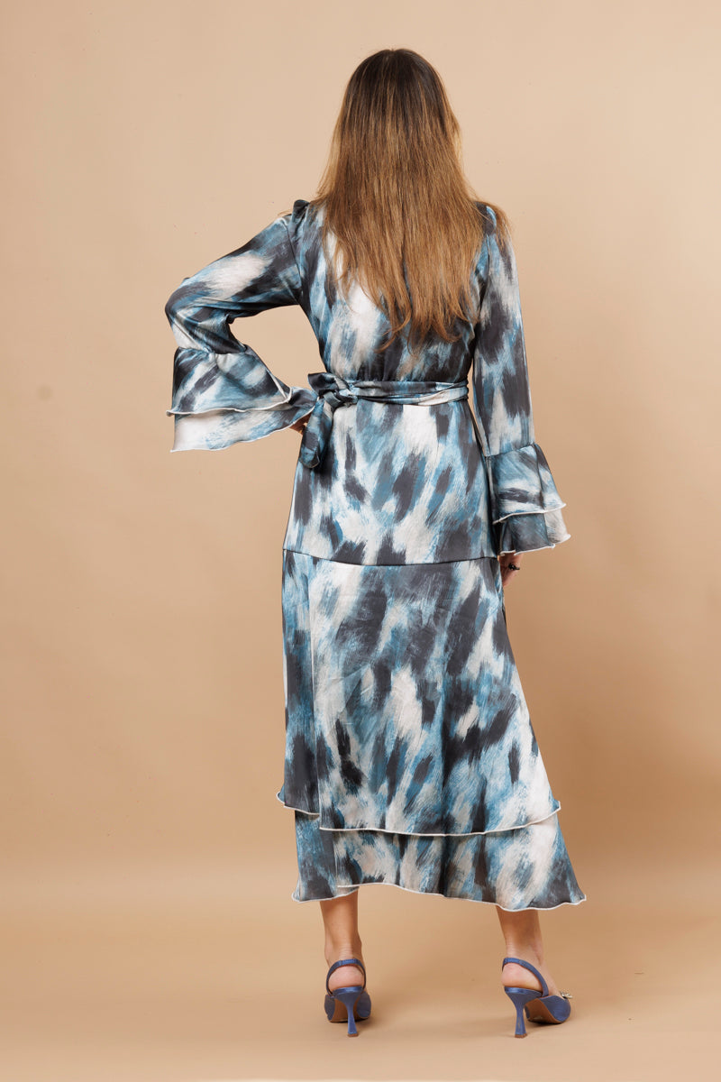 Vestido Comprido de Trespasse Azul