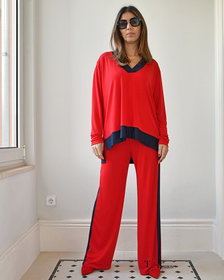 Conjunto Vermelho e Azul