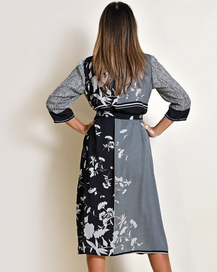 Kimono C/Padrão Preto e Branco