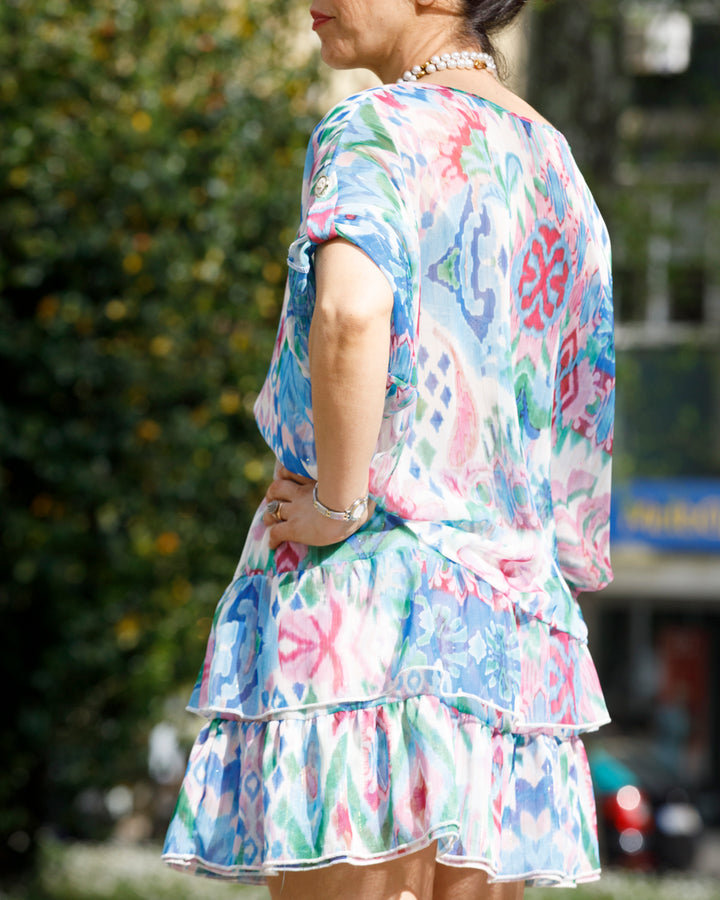 Conjunto Azul Florido