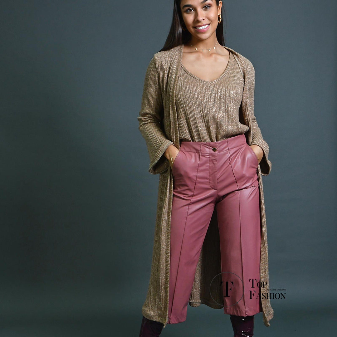 Culottes em Ecopele Rosa