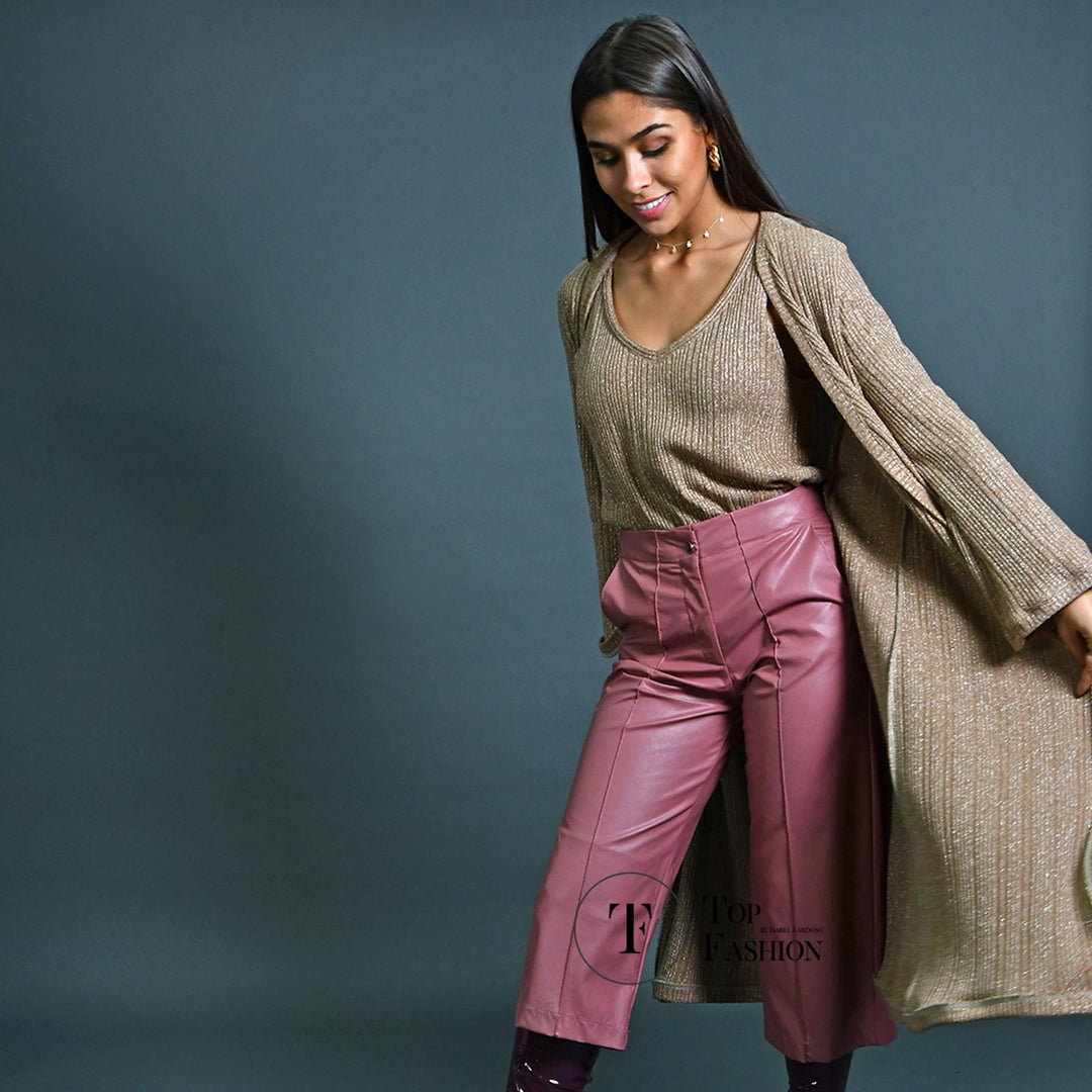 Culottes em Ecopele Rosa