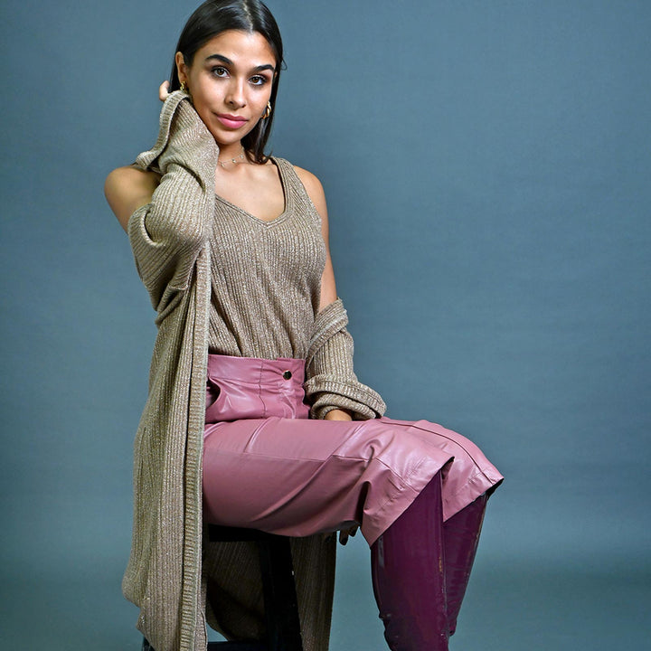 Culottes em Ecopele Rosa