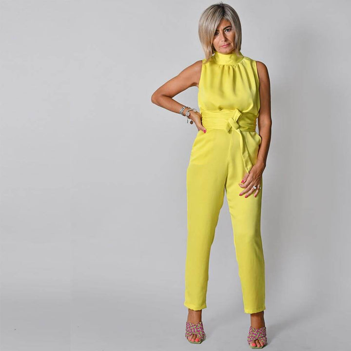 Jumpsuit Amarelo sem Manga