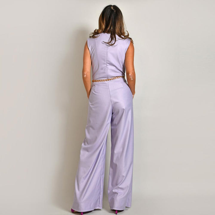 Jumpsuit sem Manga Lilás